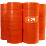 Lot de 24 rubans adhésifs toilés orange 50 mm x 33 m - rouleau adhésif pour fixer les bâches, fils et ... Lot de 24 rubans adhésifs toilés orange 50 mm x 33 m - rouleau adhésif pour fixer les bâches, fils et ...