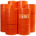 Lot de 72 rubans adhésifs toilés orange 50 mm x 33 m - rouleau adhésif pour fixer les bâches, fils et ... Lot de 72 rubans adhésifs toilés orange 50 mm x 33 m - rouleau adhésif pour fixer les bâches, fils et ...