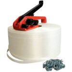 Kit 1 feuillard de cerclage fil  fil kff1 13 mm x 1100 m + 250 boucles offertes + 1 tendeur - rsistance ...