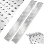 Tectake - rampes d'acc�s sven, lot de 2, 400 kg de capacit� de poids et antid�rapantes - argent