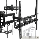 Tectake - support mural de tlvision pour 26 - 75 pouces (66 - 191 cm) pivotant et inclinable
