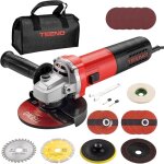 Teeno - 1000w meuleuse d'angle, 20 accessoires, meuleuse angulaire r�gime � vide 2000 - 12000 trs / min, ...