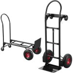 Teeno chariot pliable 2 en 1 multifonction, capacit� de charge de 350 kg, chariot � plateforme en m�tal, ...