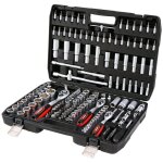 Teeno ? coffret cliquet et douilles 172 pcs ? douilles 1 / 2, 1 / 4, 3 / 8 pouces ? acier chrome vanadium ...