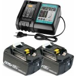 Teetok - 18v 5. 5ah compatible avec la batterie makita de remplacement avec �cran led bl1850 bl1840 bl1860 ...
