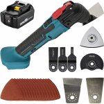 Multi outils oscillants sans fil, compatible avec la batterie makita 18v avec 1 pack 5. 5ah bl1850b batterie, ...