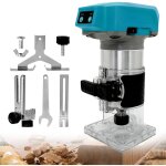 Teetok - outil de toupie �lectrique sans fil � main compatible avec la batterie makita 18 v, outil de ...