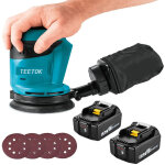 Teetok - ponceuse orbitale aléatoire sans fil, sans balais, ponceuse 18v ø 125mm, compatible avec la ... Teetok - ponceuse orbitale aléatoire sans fil, sans balais, ponceuse 18v ø 125mm, compatible avec la ...