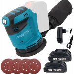 Teetok - ponceuse orbitale alatoire sans fil, sans balais, ponceuse 18v  125mm, avec papier de verre ...