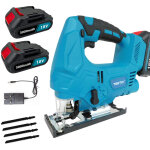 Scie sauteuse sans fil, compatible avec la batterie makita, avec 4 lames de scie, rglage orbital 0 - ...
