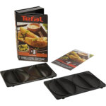 Tefal coffret snack collection - 2 plaques empanadas + 1 livre de recettes xa800812, noir