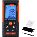 Vevor telemetre laser 50 m metre laser precision 1, 5 mm 2 niveaux a bulle stockage 99 groupes donnees ...