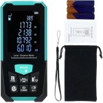 T�l�m�tre laser m�tre laser 120m num�rique, �cran lcd r�tro�clair� et mode pythagore, mesure la distance, ...