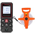 T�l�m�tre laser, outil de mesure intelligent, mesure du volume de la zone 60 m�tres avec niveau et ruban ...