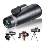 T�lescope monoculaire haute d�finition 12x50 avec support de t�l�phone intelligent et tr�pied, objectif ...