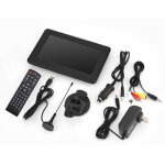 T�l�viseur portable 7 pouces atsc hd analogique num�rique 16:9 pour voiture et maison, prise am�ricaine ...