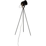 Les tendances ? lampadaire tr�pied noir e27 136cm ? design r�tro moderne ? c�ble 250cm pour placement ...