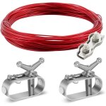Tendeur de c�ble m�tallique avec c�ble en acier gain�, 2 tendeurs de c�ble en acier, pour piscine d'hiver, ...