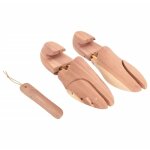 Tendeur de chaussures avec chausse - pied eu 40 - 41 bois de cdre vidaxl