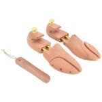 Tendeur de chaussures avec chausse - pied eu 40 - 41 bois de cdre vidaxl