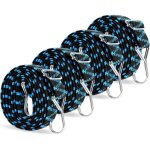 Tendeurs �lastiques plats ulisem avec crochets 2 m, sangle �lastique r�glable avec crochets m�talliques, ...