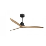 Tenerife - super destratificateur et ventilateur dc 166 cm gris basalte pales bois clair sans lumi�re ...