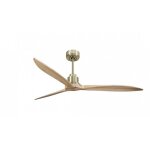Tenerife - super destratificateur et ventilateur dc 166 cm laiton pales bois clair sans lumi�re 30 � ...