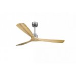 Tenerife de klassfan - super destratificateur et ventilateur dc 166 cm chrome pales bois clair sans lumire ...