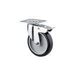 Tente - roulette de manutention 1475 pao - pivotante � frein - 60 kg - 75 x 25 mm