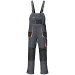 Terratrendjob - pantalon pour hommes taille 50 gris fonc� / noir / orange 65 % pes / 35 % coton