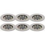 Terry - led spot encastrable de sol solaire - 1 lumire -  12 cm - acier - moderne - clairage extrieur ...