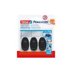 Tesa - powerstrips crochets adh�sifs ovale - 3 x crochets muraux autocollants - accessoire salle de bain ...