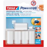 Tesa - 58035 - 00016 - 00 lot de 5 fixations pour cbles powerstrips avec 6 petits autocollants double ...