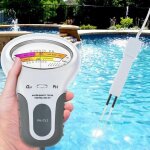 Testeur �lectronique de qualit� d'eau pour piscine, mesurant le ph et la teneur en chlore, avec c�ble ...