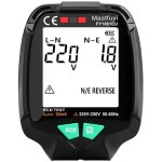 Testeur de prises - testeur de prises plein �cran, tension alternative 30v - 250v, test de polarit� et ...