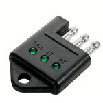 Testeur de prise de remorque � 4 broches - 4 voies - plat - testeur de lumi�re - pour c�blage de v�hicule ...