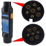Testeur de remorque mle  7 broches, testeur de prise de remorque 12 v  7 broches, outil de diagnostic ...