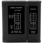Testeur r�seau - testeur de c�ble lan avec rj11, rj12, rj45 pour c�ble patch - led de test pour tester ...