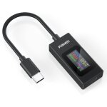 Testeur usb c multim�tre, appareil de mesure voltm�tre 4 - 30v 0 - 6. 5a type c testeur de tension et ...