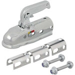 T�te d'attelage acier ronde 40 / 45 / 50mm 2300kg frein�e