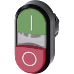 T�te de bouton poussoir siemens sirius act 3su10 vert, rouge, � d�coupe 22mm, momentan� ( prix pour 1 ...