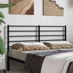 T�te de lit m�tal noir 160 cm