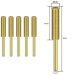 Ttes de meulage, 6 pices de fraise cylindrique revtue de diamant dor, affteur de scie  chane, ...