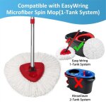 Têtes de rechange pour balai à franges easywring à 1 réservoir, microfibres, pour la cuisine et la maison ... Têtes de rechange pour balai à franges easywring à 1 réservoir, microfibres, pour la cuisine et la maison ...