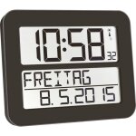Tfa dostmann - horloge murale 60. 4512. 01 radiopilot�(e) 258 mm x 212 mm x 30 mm noir