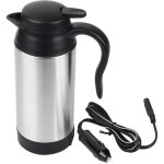 Th� de caf� de bouilloire �lectrique de voiture d'acier inoxydable de 750ml pour la tasse de chauffage ...