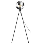 The home deco factory - lampe en m�tal noir globe lampadaire