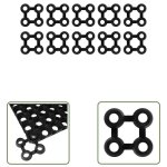 The living store connecteurs de tapis 10 pcs caoutchouc noir - connecteurs de tapis - connecteurs de ...