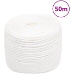 The living store - corde de bateau blanc complet 6 mm 50 m polypropyl�ne - corde de bateau - corde nautique ...