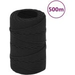 The living store - corde de bateau noir complet 2 mm 500 m polypropyl�ne - corde de bateau - corde nautique ...